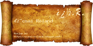 Ócsai Roland névjegykártya