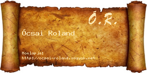 Ócsai Roland névjegykártya